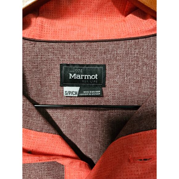 Marmot Men's Rain Jacket. Rust/Salmon. Size S - Picture 5 of 5